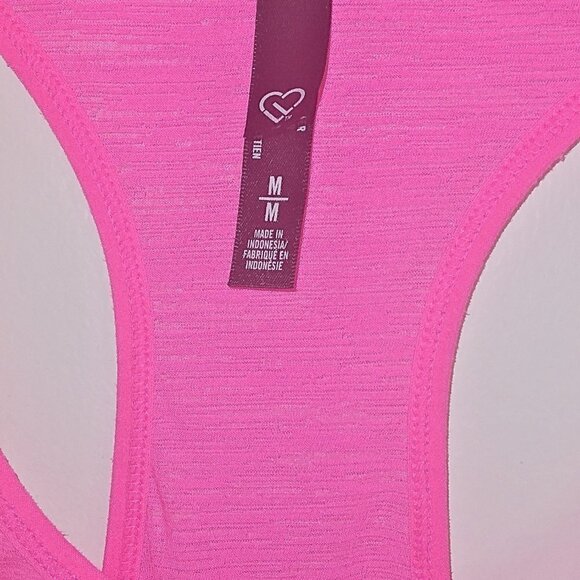 AEROPOSTALE HOT PINK TRY TO KEEP UP RACER BACK WORKOUT TANK - SIZE M - Picture 4 of 4